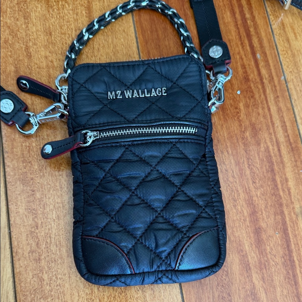 MZ Wallace Black Quilted Phone Crossbody NWT - Picture 2 of 7